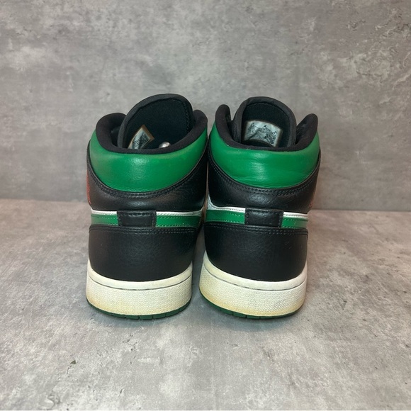 Nike Jordan 1 Mid 'Pine Green' Sneakers 554724-067 Mens sz 9.5 - green/black - Picture 4 of 6
